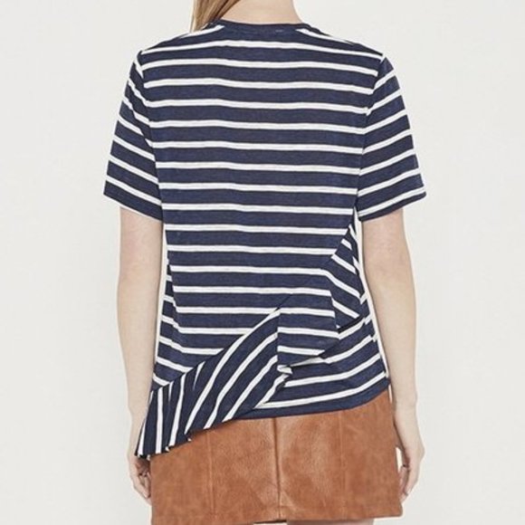 Shilla Empire Stripe Jersey Top Navy/White Stripe - Picture 2 of 5